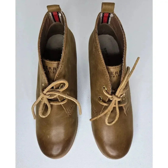 Sperry Women's Harlow Cognac Ankle Boot Nubuck Leather Size 6.5 B - Picture 3 of 9